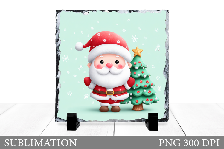 Cute Santa Claus Sublimation. Cute Santa Claus Slate Design