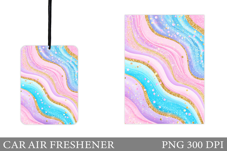 Abstract Car Air Freshener Design. Texture Car Air Freshener