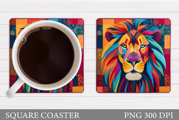 Lion Coaster Design. Lion Sublimation