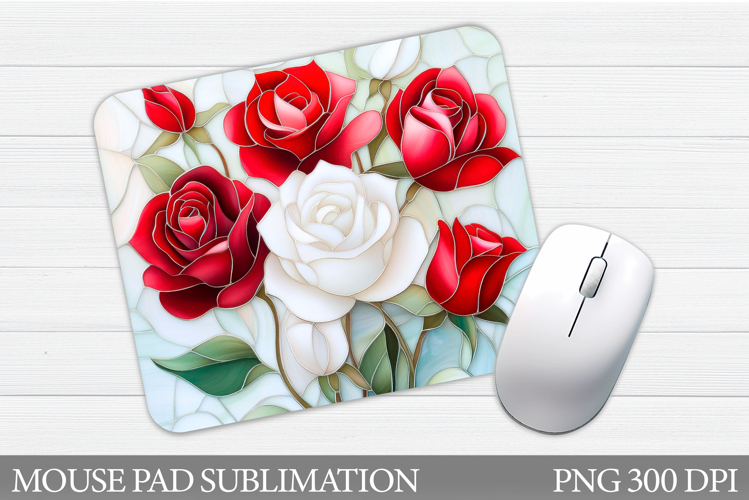 Roses Mouse Pad Sublimation. Flowers Mouse Pad Design