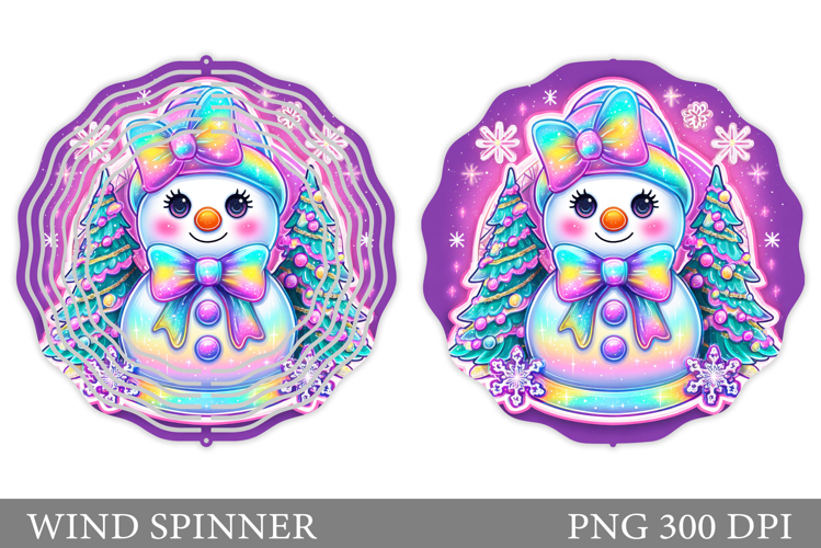 Christmas Wind Spinner. Cute Snowman Wind Spinner Design
