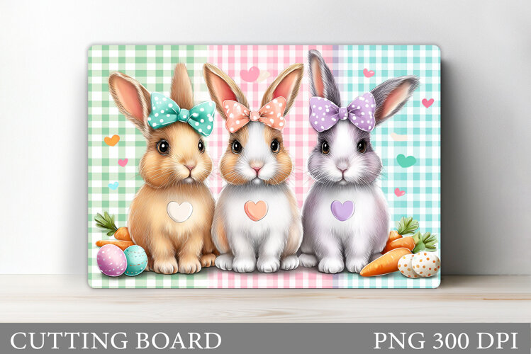 Easter Bunny Cutting Board. Easter Cutting Board Design example image 1