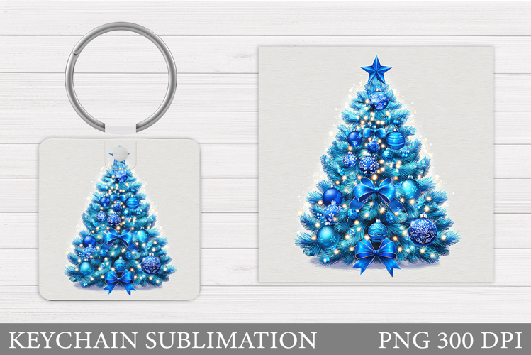 Christmas Tree Keychain. Christmas Keychain Sublimation