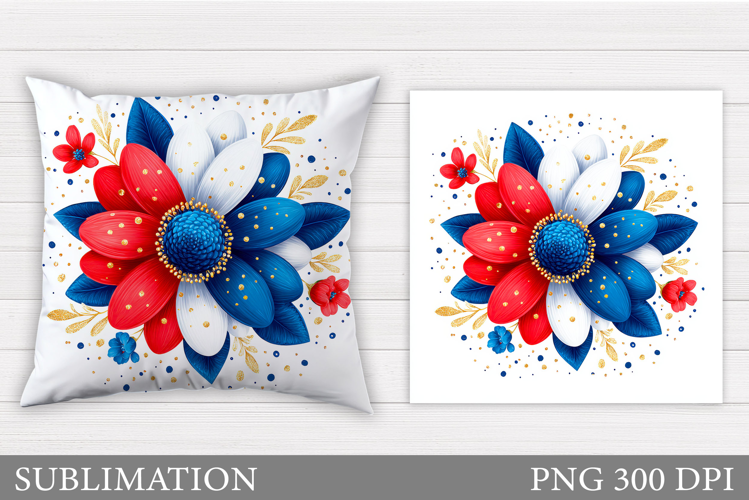 Flower Pillow Design. Floral Pillow Sublimation