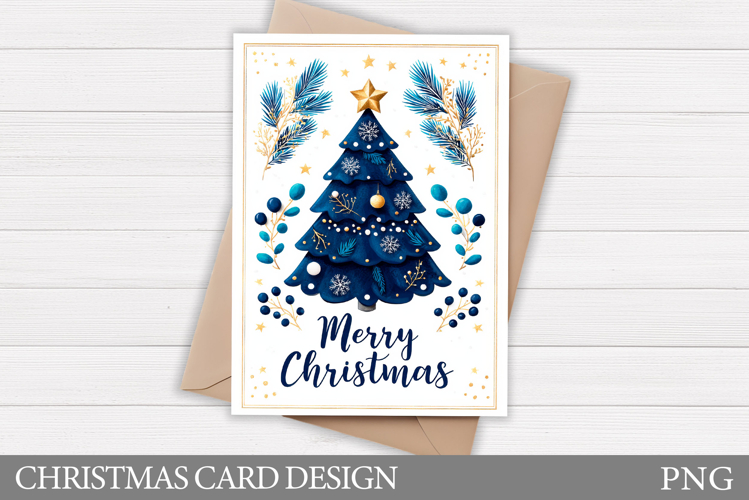 Christmas Card Printable. Christmas Tree Card Design