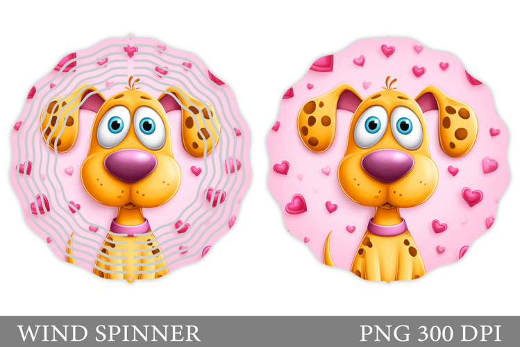 Valentines Dog Wind Spinner. Valentines Wind Spinner Design