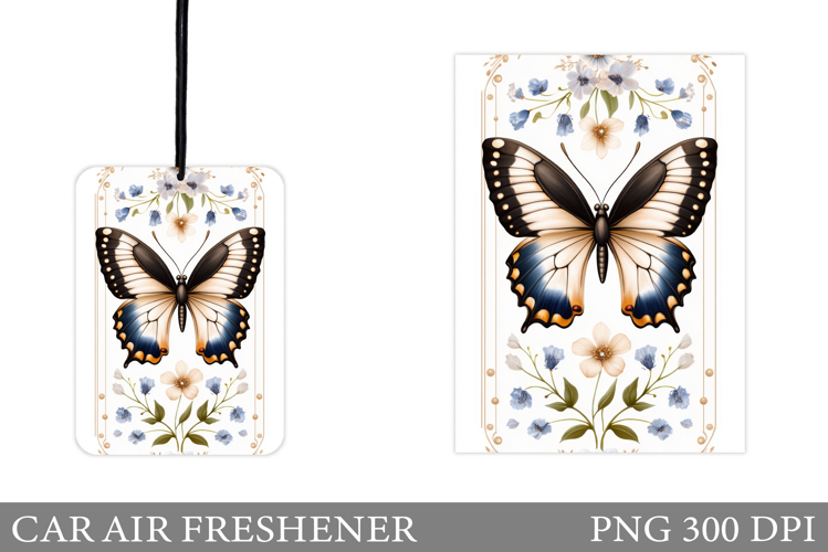 Butterfly Car Air Freshener Design. Butterfly Sublimation