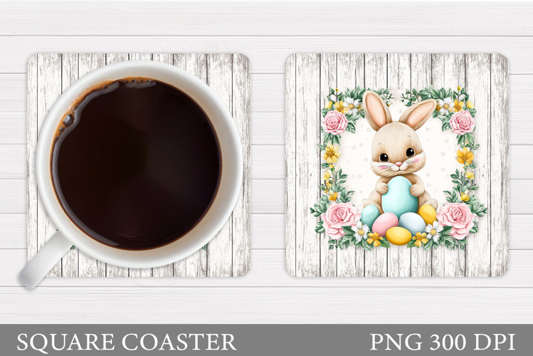 Easter Bunny Coaster Design. Easter Coaster Sublimation