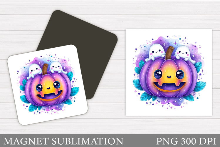 Halloween Pumpkin Magnet. Halloween Magnet Sublimation