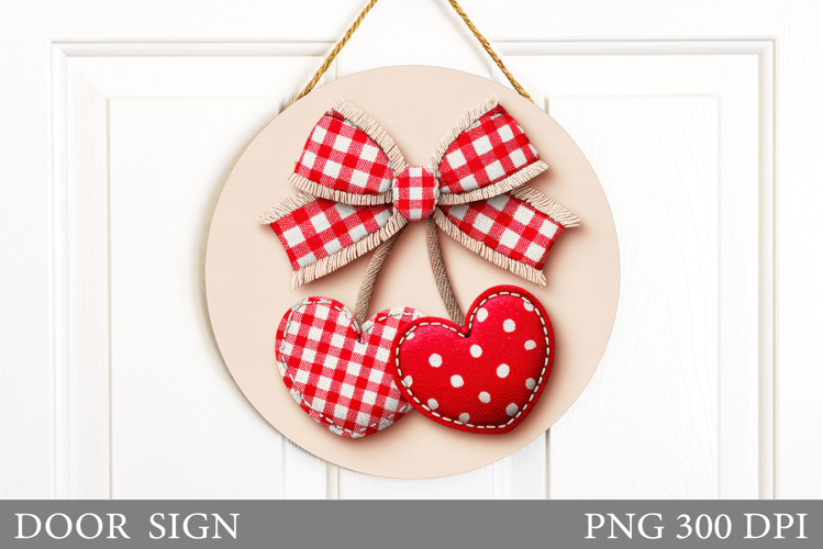 Valentines Cherry Door Sign. Valentines Door Sign Design