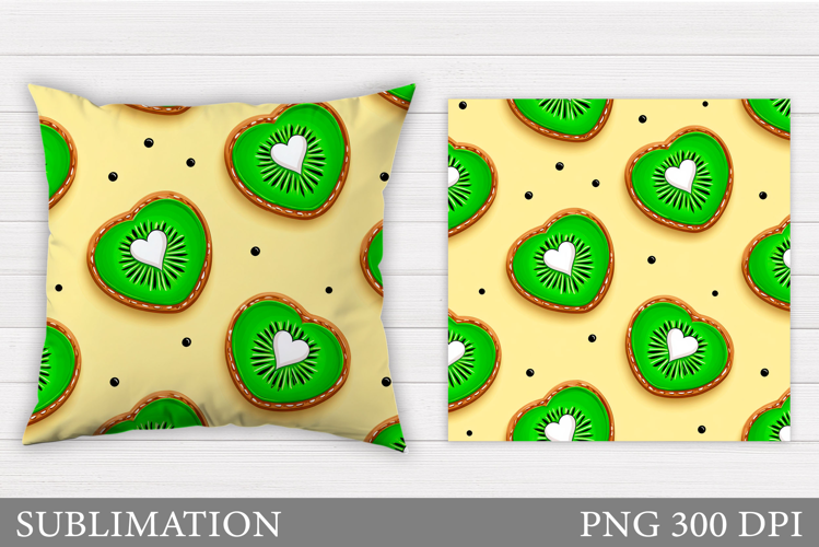 Kiwi Pillow Design. Kiwi Sublimation