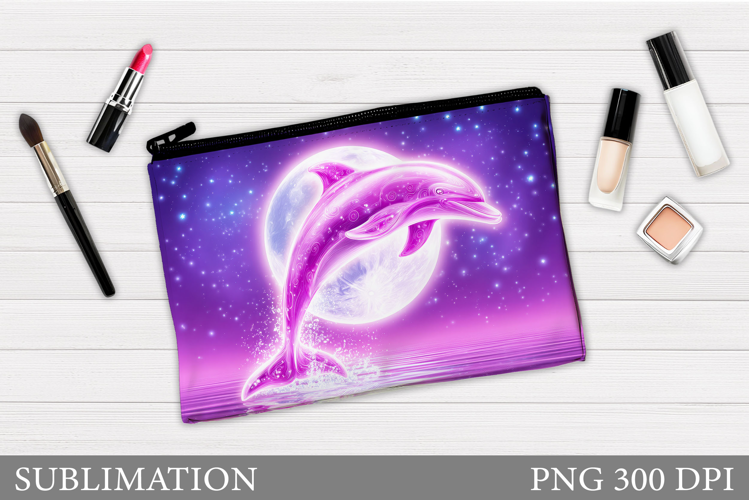 Dolphin Makeup Bag Design. Dolphin Sublimation