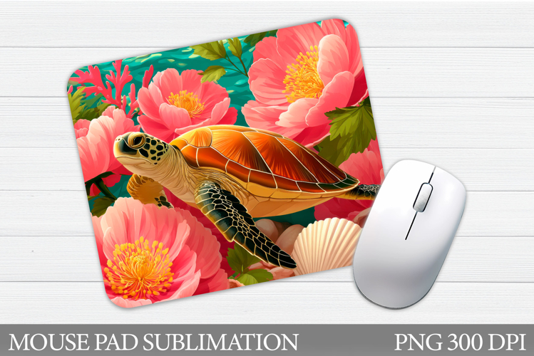Turtle Mouse Pad Sublimation. Sea Mouse Pad Design