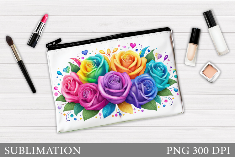 Roses Cosmetics Bag Design. Roses Sublimation