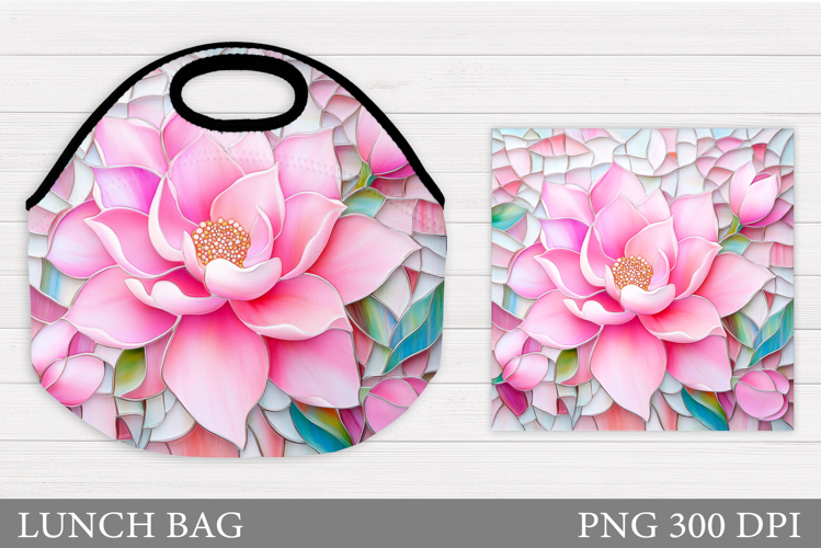 Flowers Lunch Bag Sublimation. Floral Lunch Bag Design