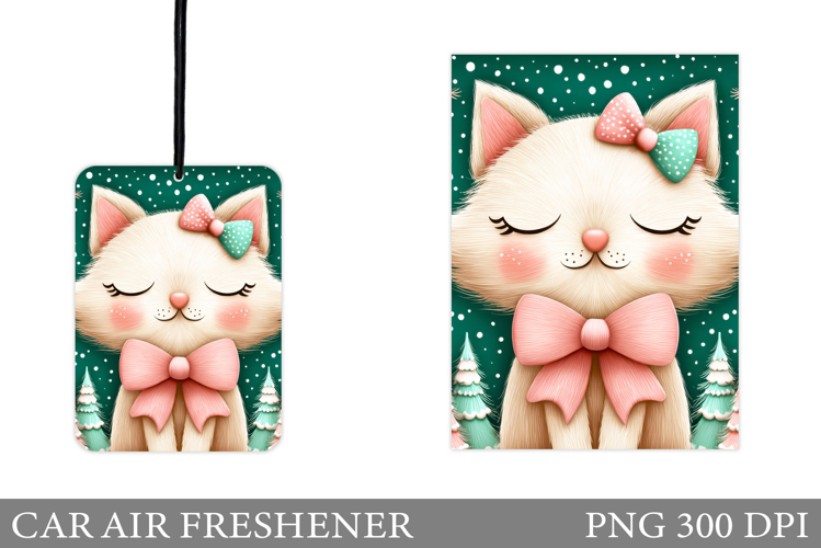 Cute Cat Car Air Freshener. Christmas Car Air Freshener