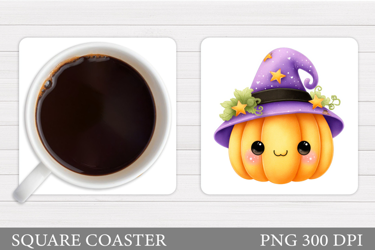Halloween Pumpkin Coaster. Halloween Coaster Sublimation