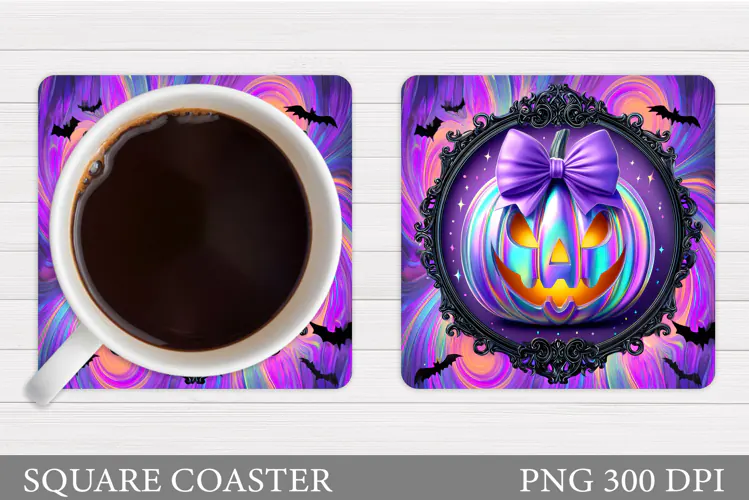 Halloween Pumpkin Coaster. Halloween Coaster Design