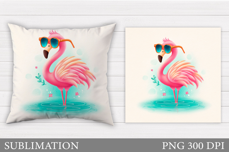 Flamingo Pillow Design. Flamingo Sublimation