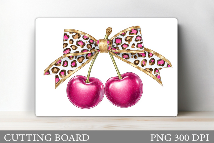 Cherry Cutting Board Design. Cherries Sublimation