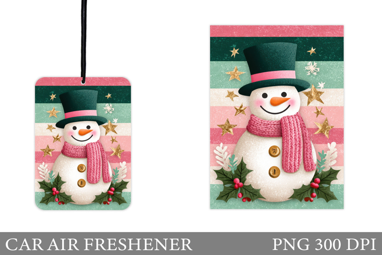 Snowman Car Air Freshener. Christmas Car Air Freshener