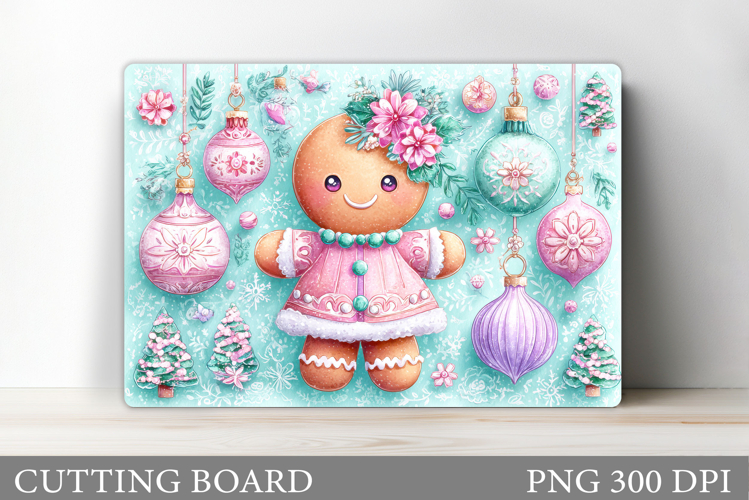 Christmas Cutting Board Design. Gingerbread Cutting Board
