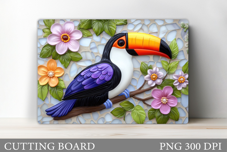 Toucan Cutting Board. Flowers Cutting Board Design