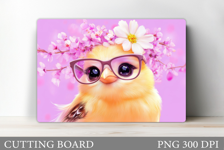 Cute Bird Cutting Board Design. Cute Bird Sublimation
