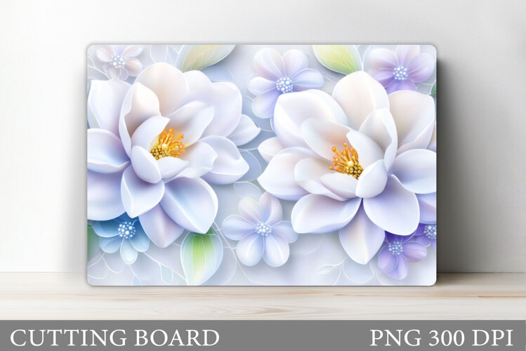 Flowers Cutting Board. Floral Cutting Board Sublimation example image 1