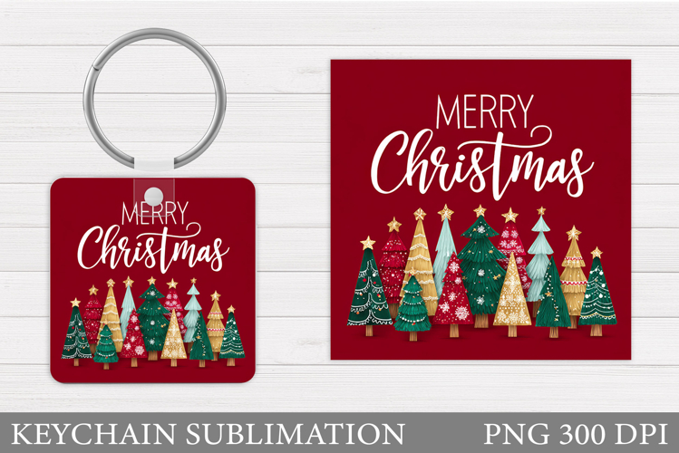 Merry Christmas Keychain. Christmas Keychain Design