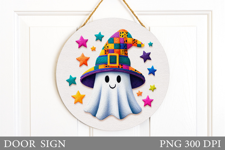 Halloween Ghost Door Sign. Halloween Door Sign Sublimation