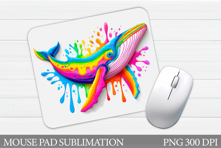 Whale Mouse Pad Design. Sea Mouse Pad Sublimation