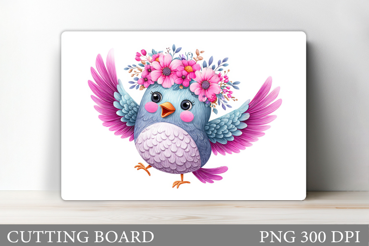 Cute Bird Cutting Board Design. Cute Bird Sublimation