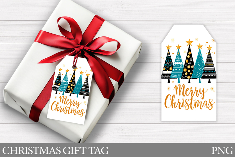 Christmas Gift Tag Printable. Christmas Tree Gift Tag Design