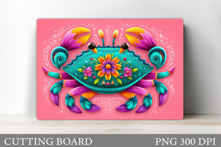 Crab Cutting Board Design. Crab Sublimation