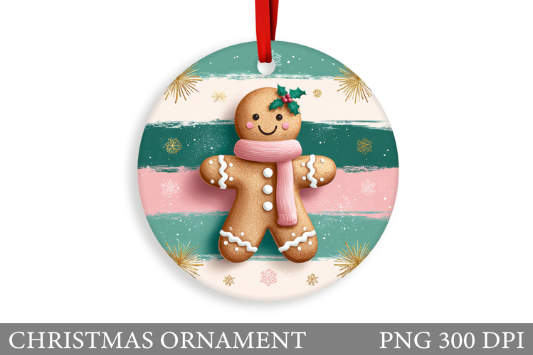 Gingerbread Christmas Ornament. Gingerbread Sublimation