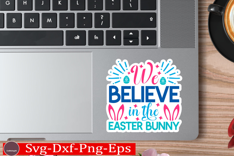 Happy Easter stickerS VG Design Cute Easter Quotes SVG Bunny