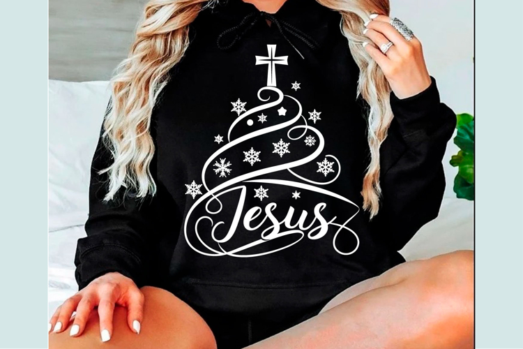 Jesus Christmas Tree SVG PNG Christian