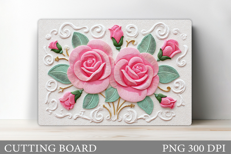 Roses Cutting Board. Flowers Cutting Board Sublimation