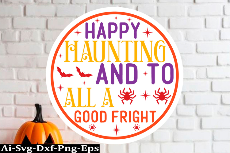 Halloween round sign Svg Design,Halloween Quotes Spooky Hall