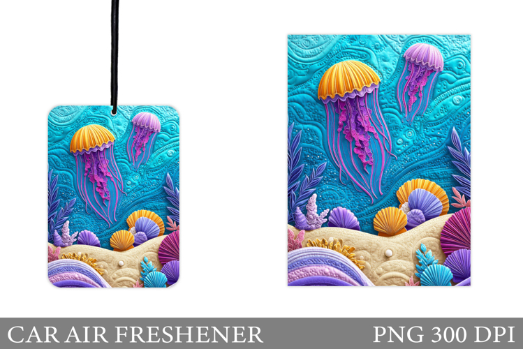 Jellyfish Car Air Freshener. Jellyfish Sublimation