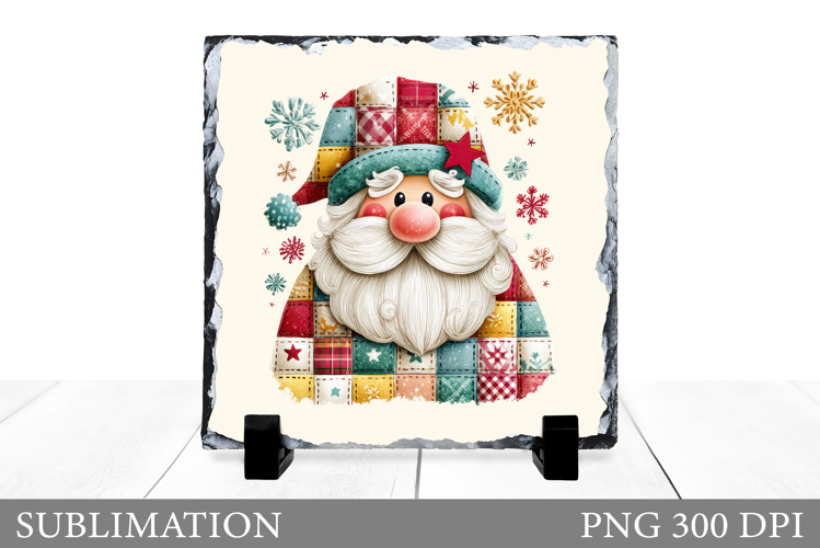 Santa Claus Slate Design. Christmas Slate Sublimation