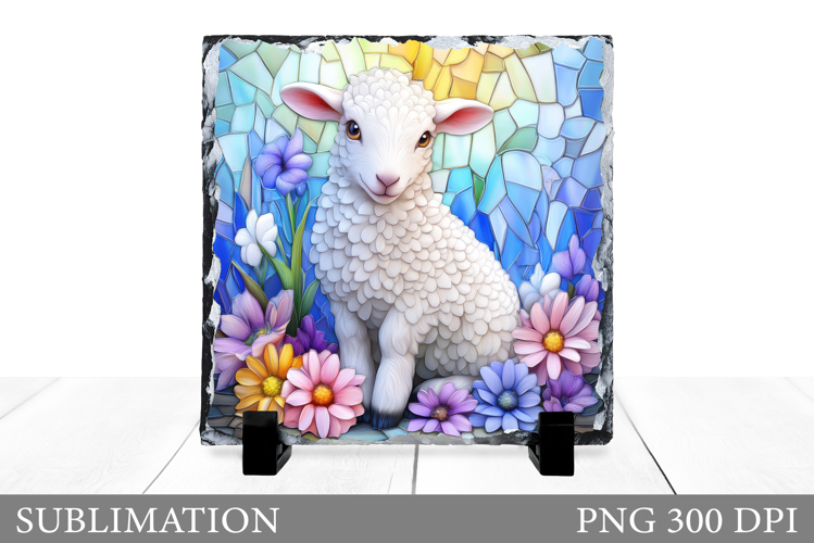 Lamb Sublimation. Cute Lamb Slate Sublimation
