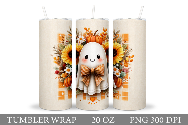 Ghost Tumbler Sublimation. Halloween Tumbler Design