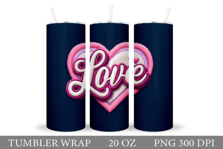 Heart Tumbler Design. Valentine Tumbler Wrap Sublimation