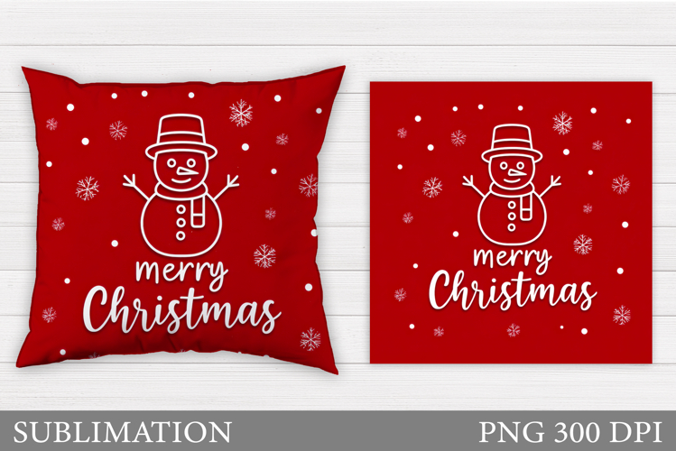 Christmas Snowman Pillow. Christmas Pillow Design