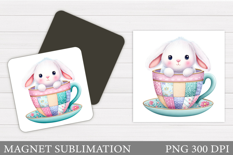Cute Bunny Magnet Design. Cute Bunny Sublimation