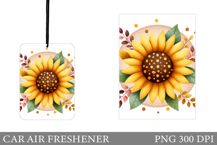 Sunflowers Car Air Freshener. Summer Car Air Freshener