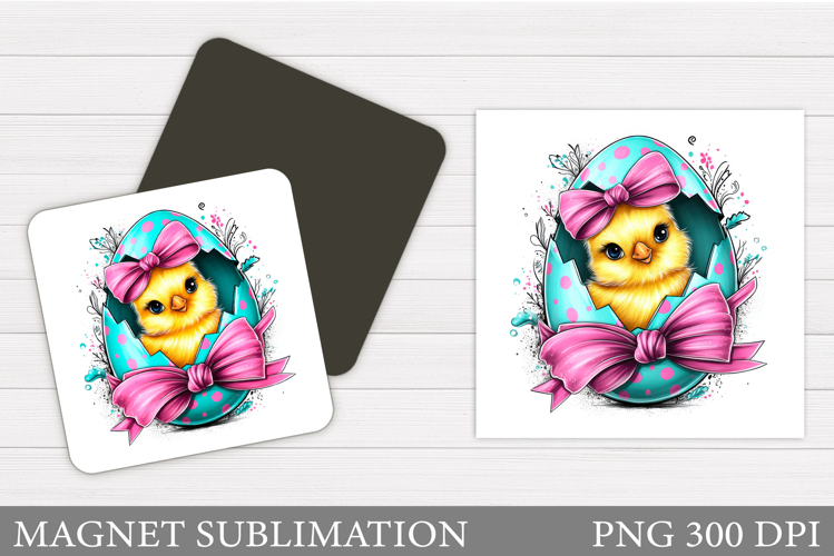 Easter Chick Magnet Design. Chick Easter Magnet Sublimation