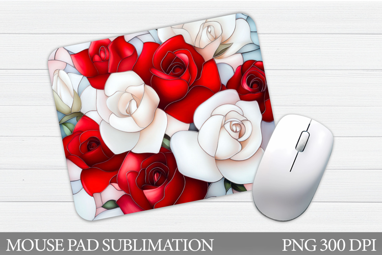 Roses Mouse Pad Sublimation. Flowers Mouse Pad Design